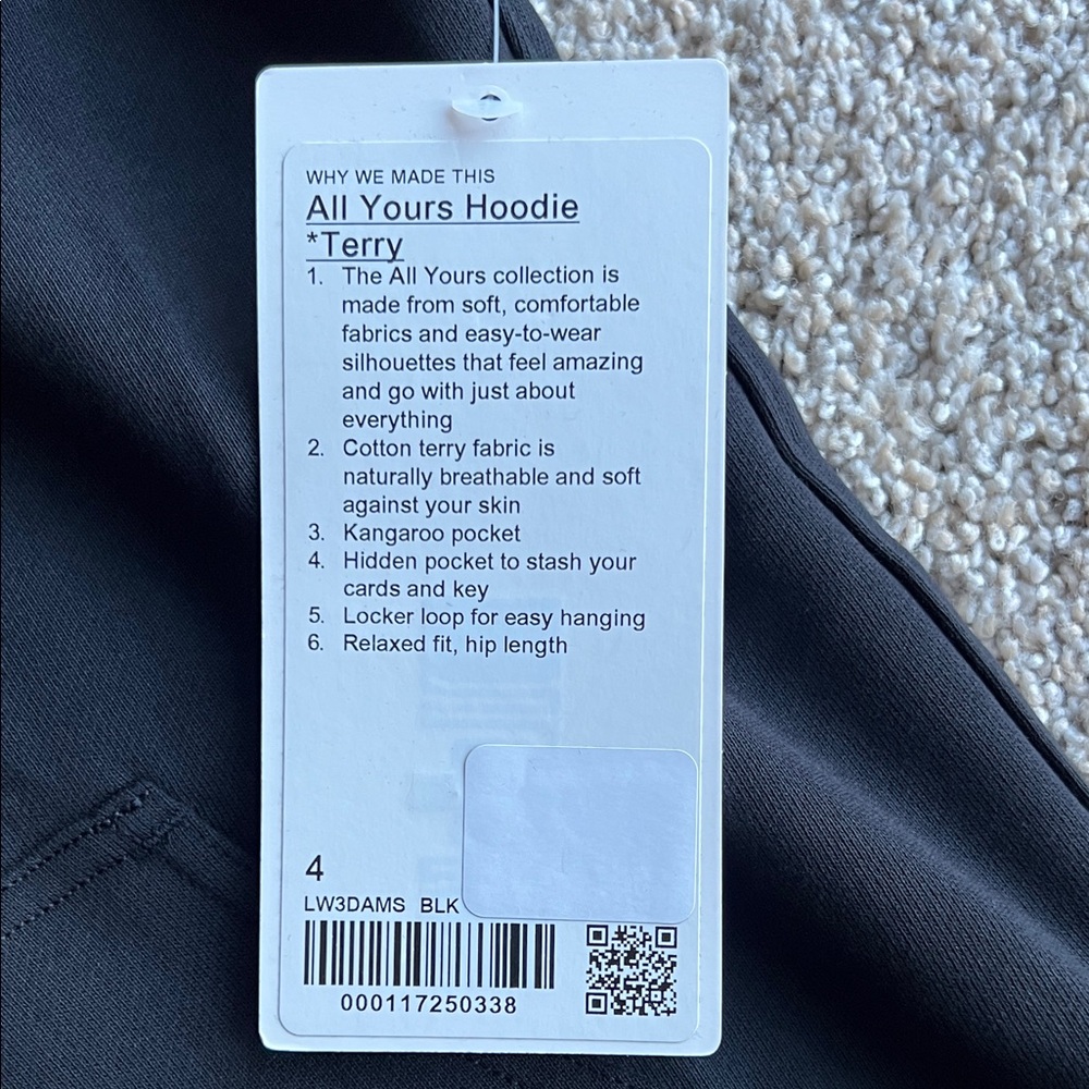 Lululemon All Yours Terry Hoodie NWT - Picture 2 of 10